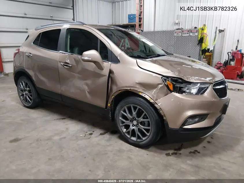 2019 Buick Encore Fwd Sport Touring VIN: KL4CJ1SB3KB782326 Lot: 45640429