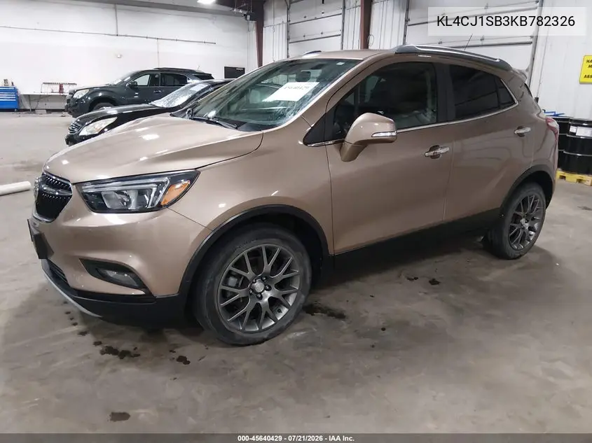 2019 Buick Encore Fwd Sport Touring VIN: KL4CJ1SB3KB782326 Lot: 45640429