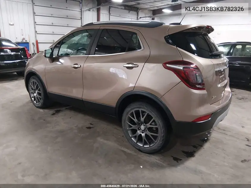 2019 Buick Encore Fwd Sport Touring VIN: KL4CJ1SB3KB782326 Lot: 45640429