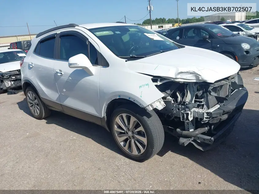 2019 Buick Encore Fwd Preferred VIN: KL4CJASB3KB702507 Lot: 45675491