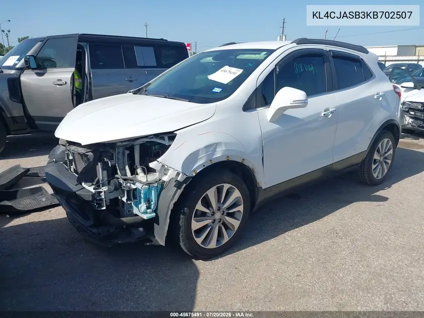 2019 Buick Encore Fwd Preferred VIN: KL4CJASB3KB702507 Lot: 45675491