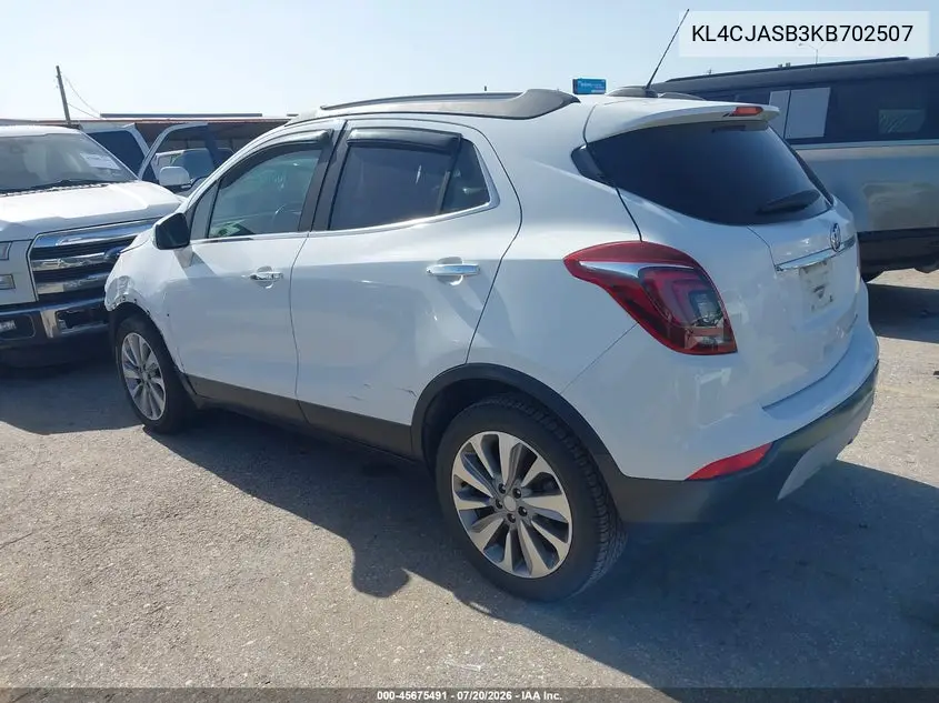 2019 Buick Encore Fwd Preferred VIN: KL4CJASB3KB702507 Lot: 45675491