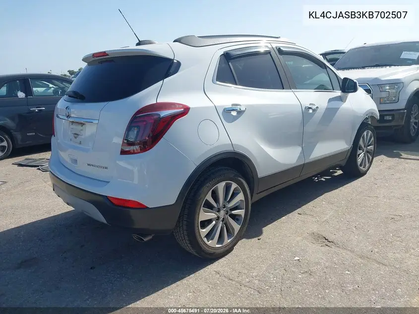 2019 Buick Encore Fwd Preferred VIN: KL4CJASB3KB702507 Lot: 45675491