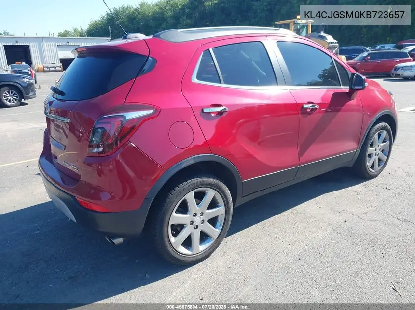 2019 Buick Encore Awd Essence VIN: KL4CJGSM0KB723657 Lot: 45675804