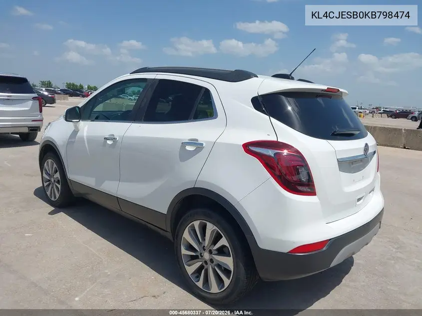 2019 Buick Encore Awd Preferred VIN: KL4CJESB0KB798474 Lot: 45680337
