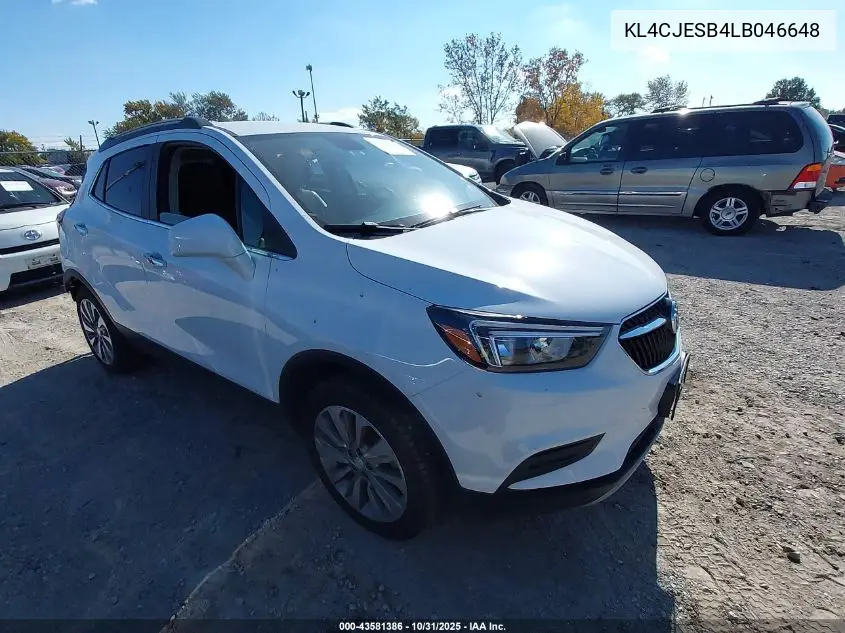 KL4CJESB4LB046648 2020 Buick Encore Awd Preferred