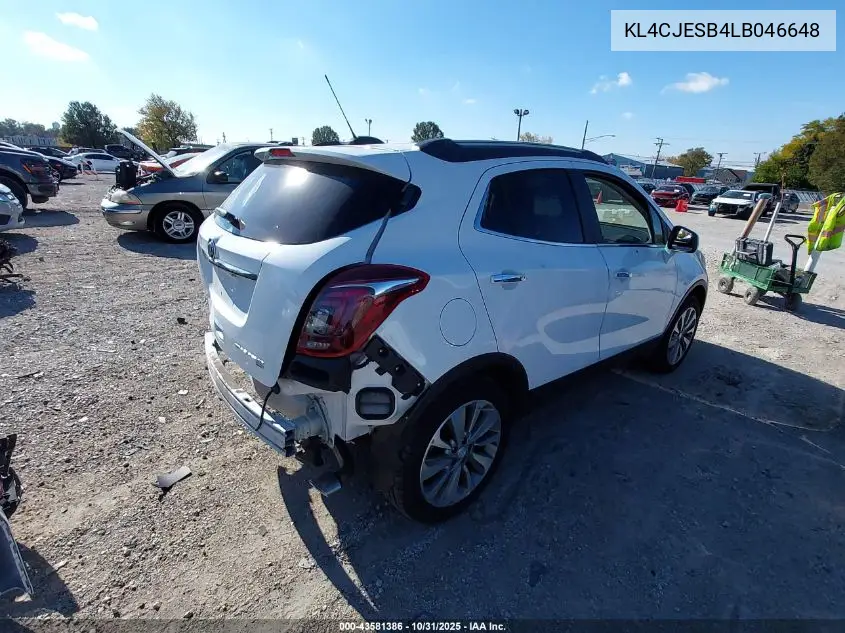 KL4CJESB4LB046648 2020 Buick Encore Awd Preferred
