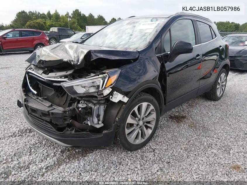 2020 Buick Encore Fwd Preferred VIN: KL4CJASB1LB057986 Lot: 45236003