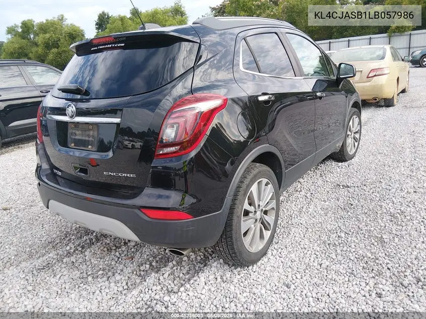 2020 Buick Encore Fwd Preferred VIN: KL4CJASB1LB057986 Lot: 45236003