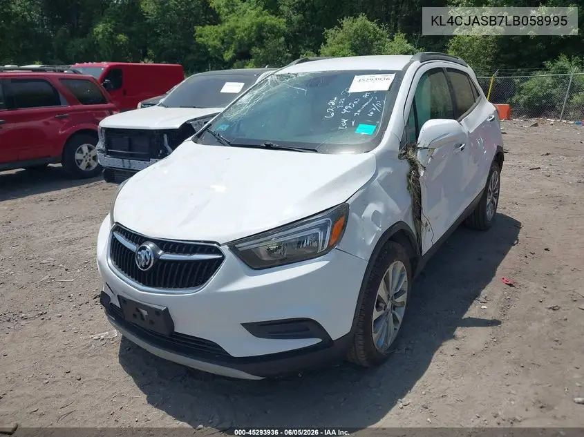 2020 Buick Encore Fwd Preferred VIN: KL4CJASB7LB058995 Lot: 45293936