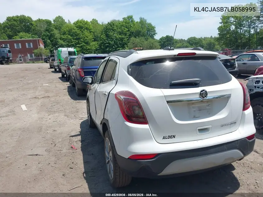 2020 Buick Encore Fwd Preferred VIN: KL4CJASB7LB058995 Lot: 45293936