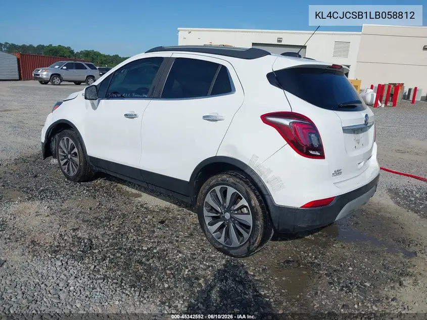2020 Buick Encore Fwd Essence VIN: KL4CJCSB1LB058812 Lot: 45342552