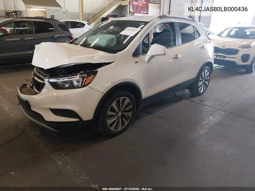 2020 Buick Encore Fwd Preferred VIN: KL4CJASB0LB000436 Lot: 45648887