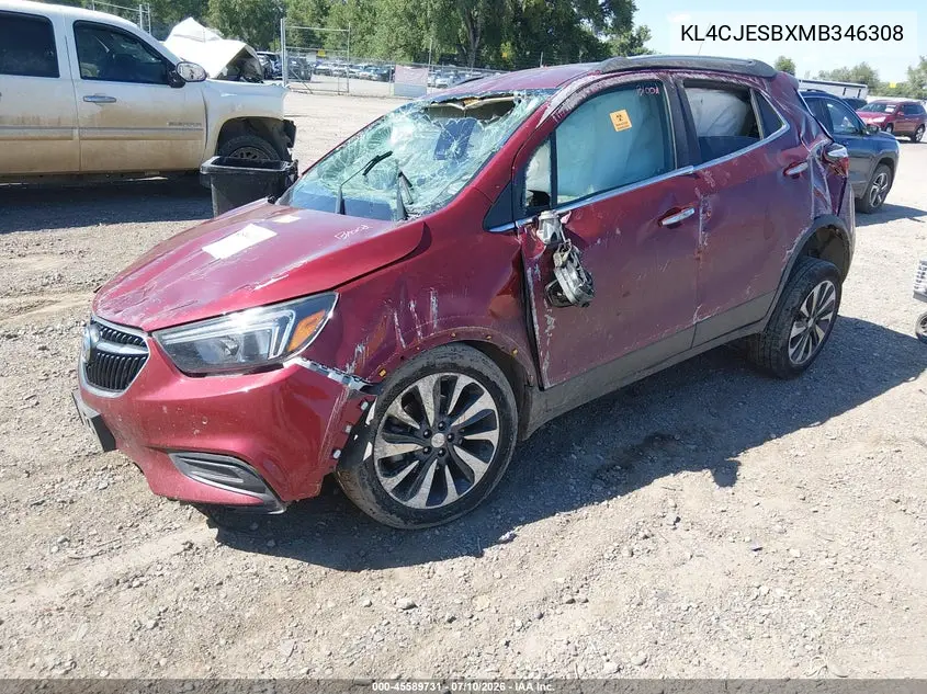 2021 Buick Encore Awd Preferred VIN: KL4CJESBXMB346308 Lot: 45589731
