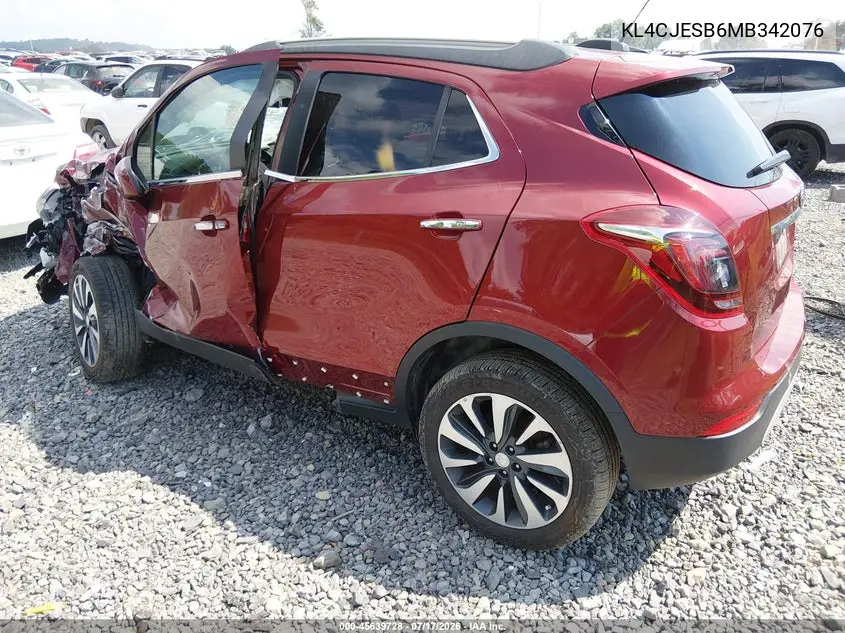 2021 Buick Encore Awd Preferred VIN: KL4CJESB6MB342076 Lot: 45639728
