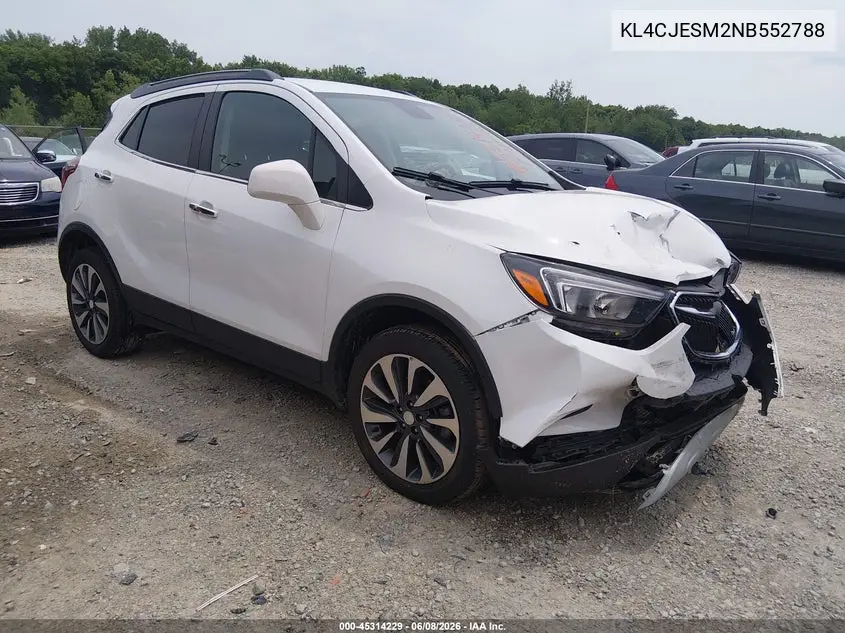 2022 Buick Encore Awd Preferred VIN: KL4CJESM2NB552788 Lot: 45314229
