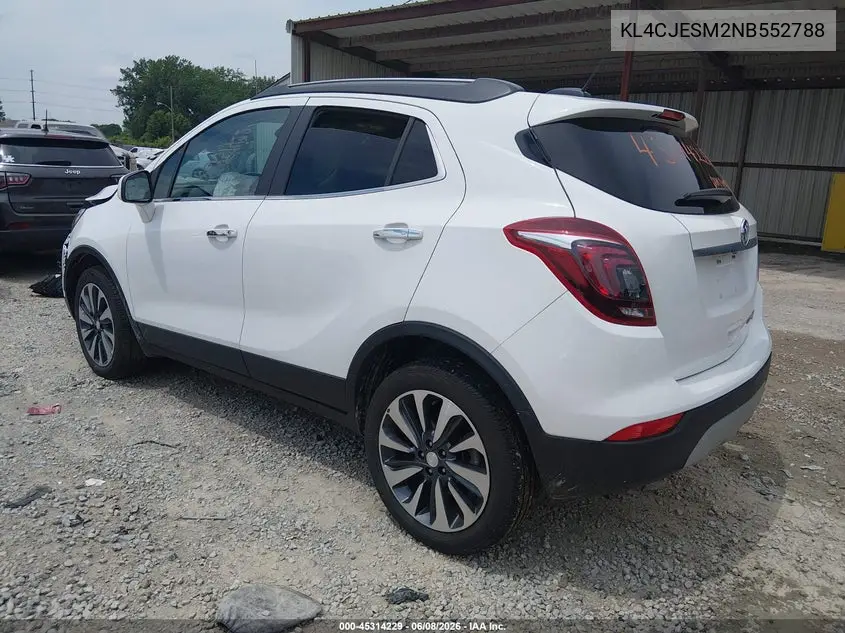 2022 Buick Encore Awd Preferred VIN: KL4CJESM2NB552788 Lot: 45314229