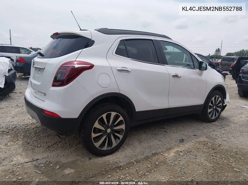 2022 Buick Encore Awd Preferred VIN: KL4CJESM2NB552788 Lot: 45314229