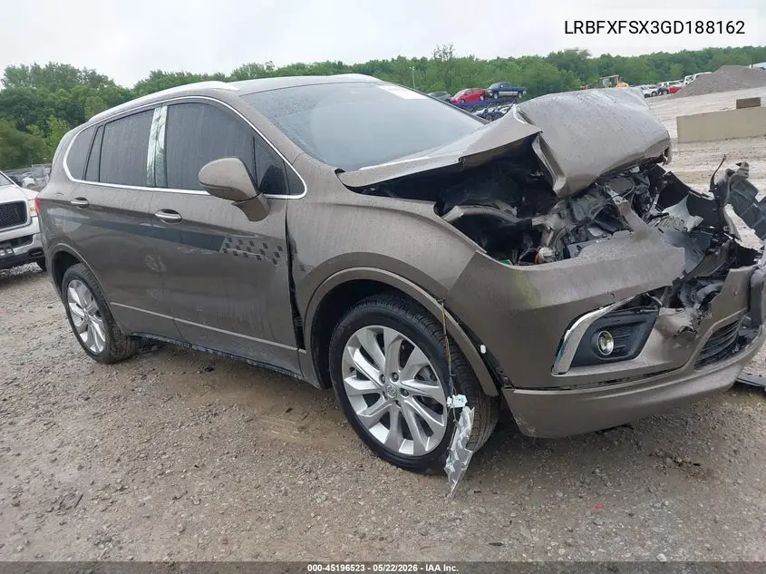 2016 Buick Envision Premium Ii VIN: LRBFXFSX3GD188162 Lot: 45196523