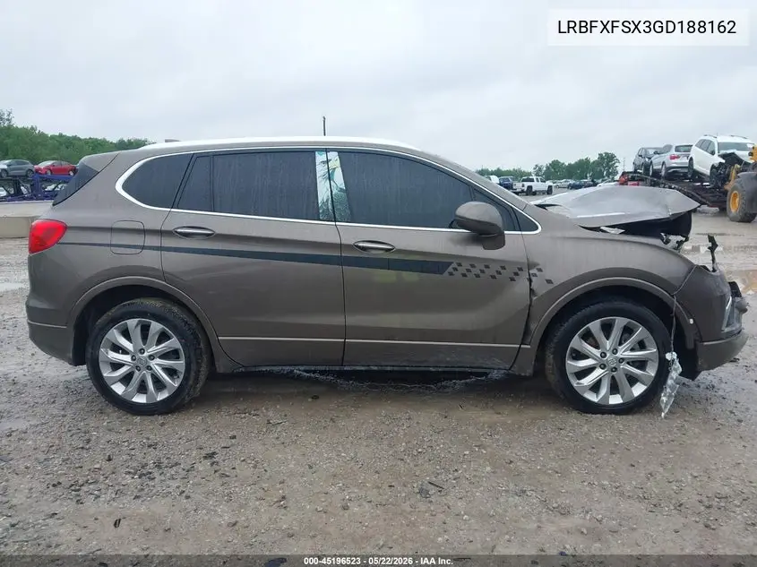 2016 Buick Envision Premium Ii VIN: LRBFXFSX3GD188162 Lot: 45196523