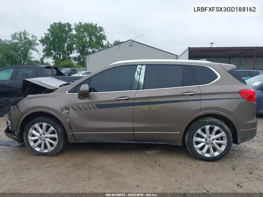 2016 Buick Envision Premium Ii VIN: LRBFXFSX3GD188162 Lot: 45196523
