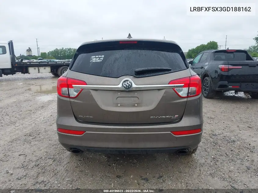 2016 Buick Envision Premium Ii VIN: LRBFXFSX3GD188162 Lot: 45196523