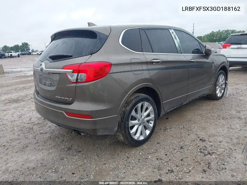 2016 Buick Envision Premium Ii VIN: LRBFXFSX3GD188162 Lot: 45196523