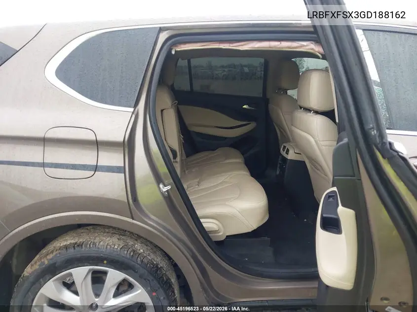 2016 Buick Envision Premium Ii VIN: LRBFXFSX3GD188162 Lot: 45196523