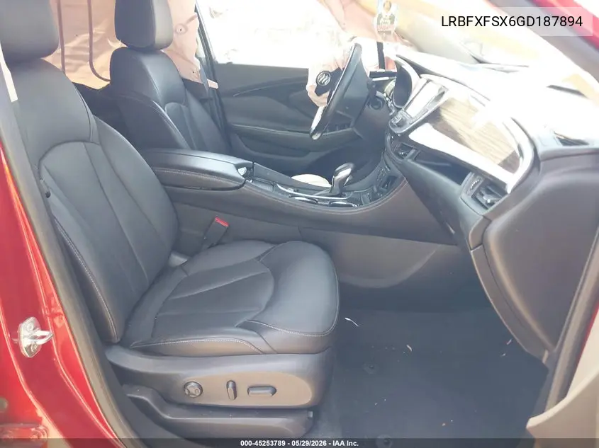 2016 Buick Envision Premium Ii VIN: LRBFXFSX6GD187894 Lot: 45253789