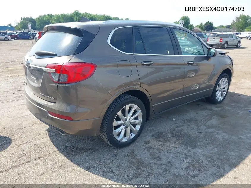 2016 Buick Envision Premium I VIN: LRBFXESX4GD174703 Lot: 45570734