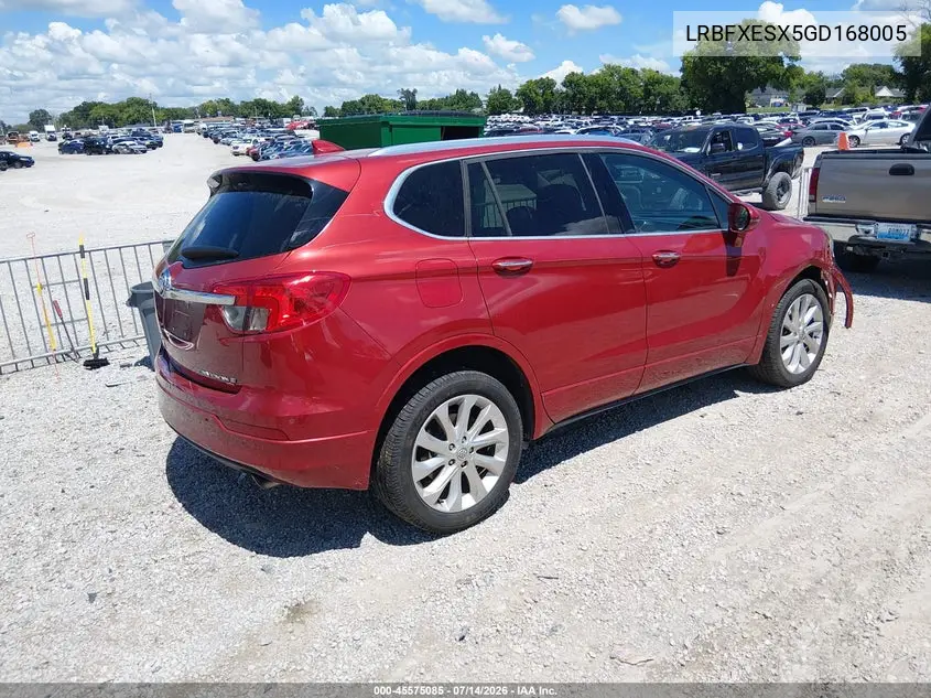 2016 Buick Envision Premium I VIN: LRBFXESX5GD168005 Lot: 45575085