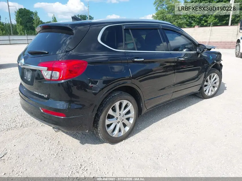 2016 Buick Envision Premium I VIN: LRBFXESX3GD190228 Lot: 45615081