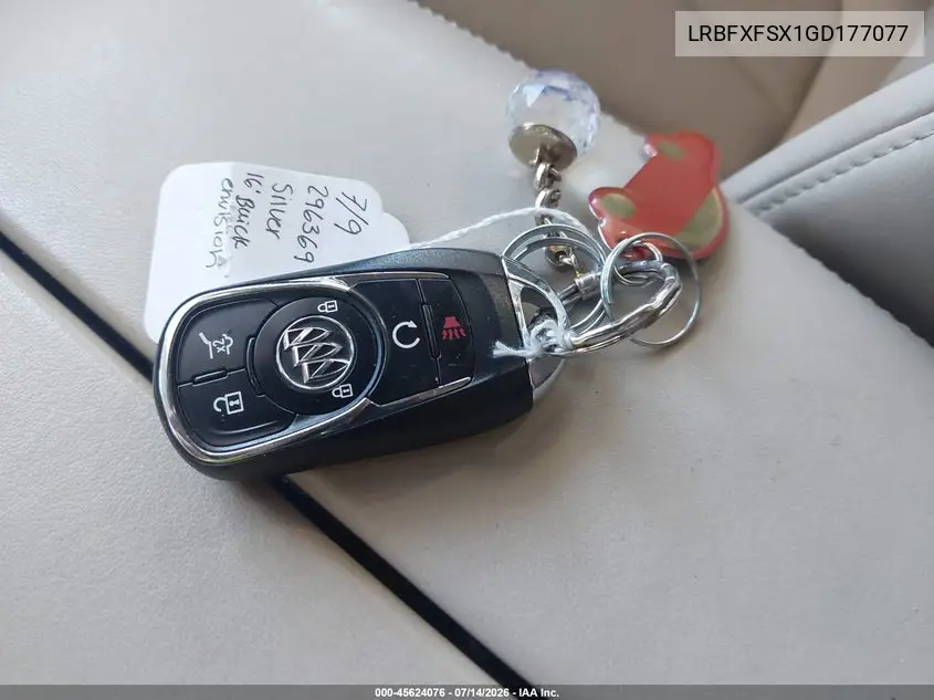2016 Buick Envision Premium Ii VIN: LRBFXFSX1GD177077 Lot: 45624076