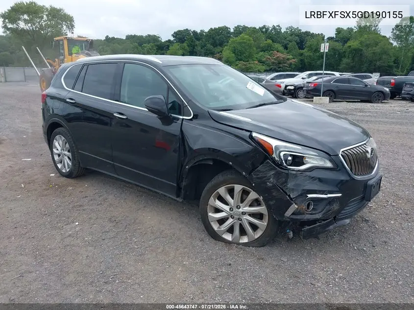 2016 Buick Envision Premium Ii VIN: LRBFXFSX5GD190155 Lot: 45643747
