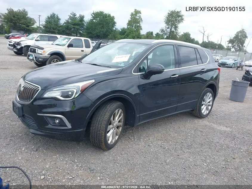 2016 Buick Envision Premium Ii VIN: LRBFXFSX5GD190155 Lot: 45643747