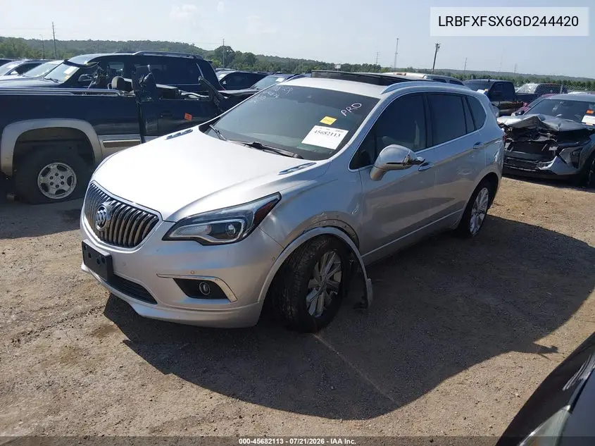 2016 Buick Envision Premium Ii VIN: LRBFXFSX6GD244420 Lot: 45682113