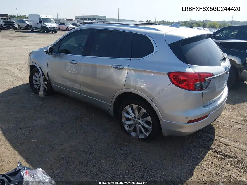 2016 Buick Envision Premium Ii VIN: LRBFXFSX6GD244420 Lot: 45682113