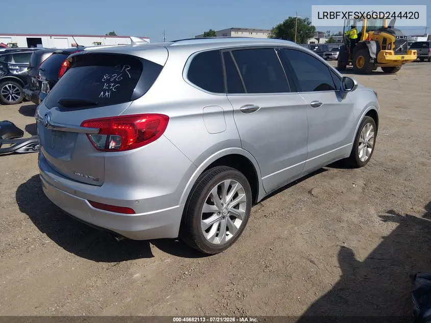 2016 Buick Envision Premium Ii VIN: LRBFXFSX6GD244420 Lot: 45682113