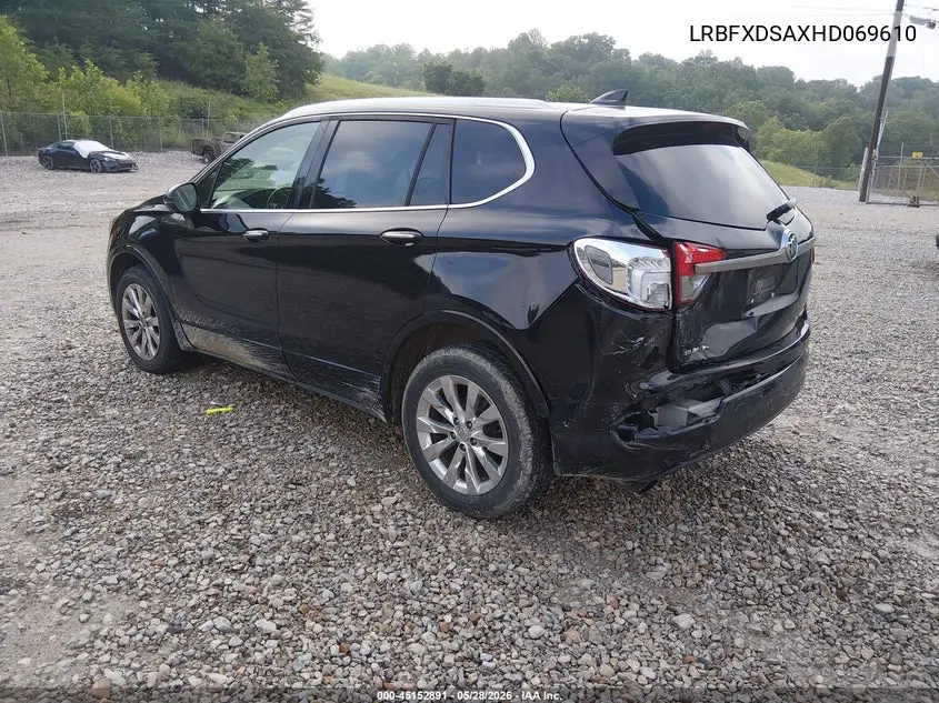 2017 Buick Envision Essence VIN: LRBFXDSAXHD069610 Lot: 45152891