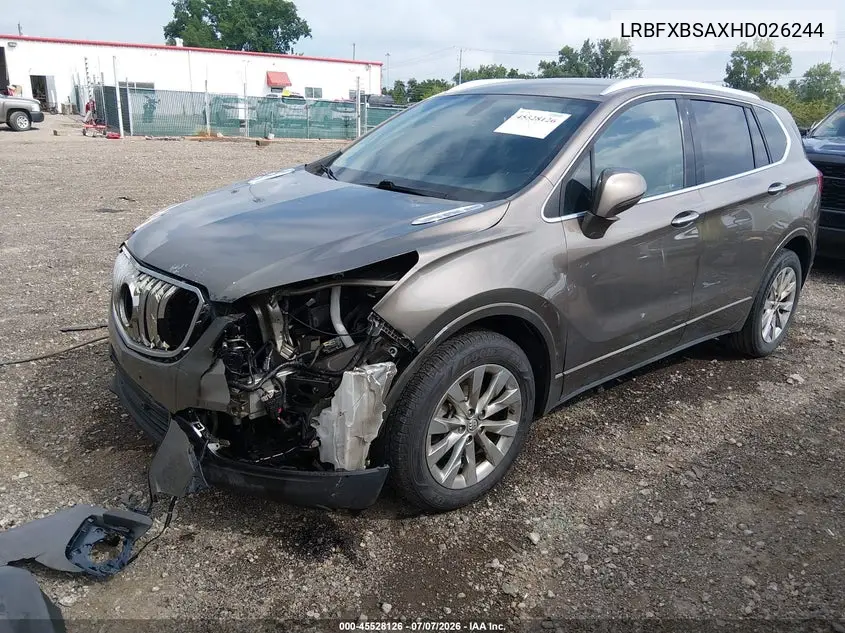 2017 Buick Envision Essence VIN: LRBFXBSAXHD026244 Lot: 45528126