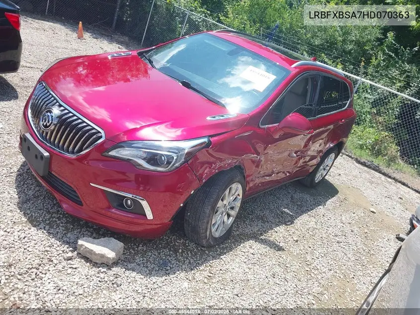 2017 Buick Envision Essence VIN: LRBFXBSA7HD070363 Lot: 45544018