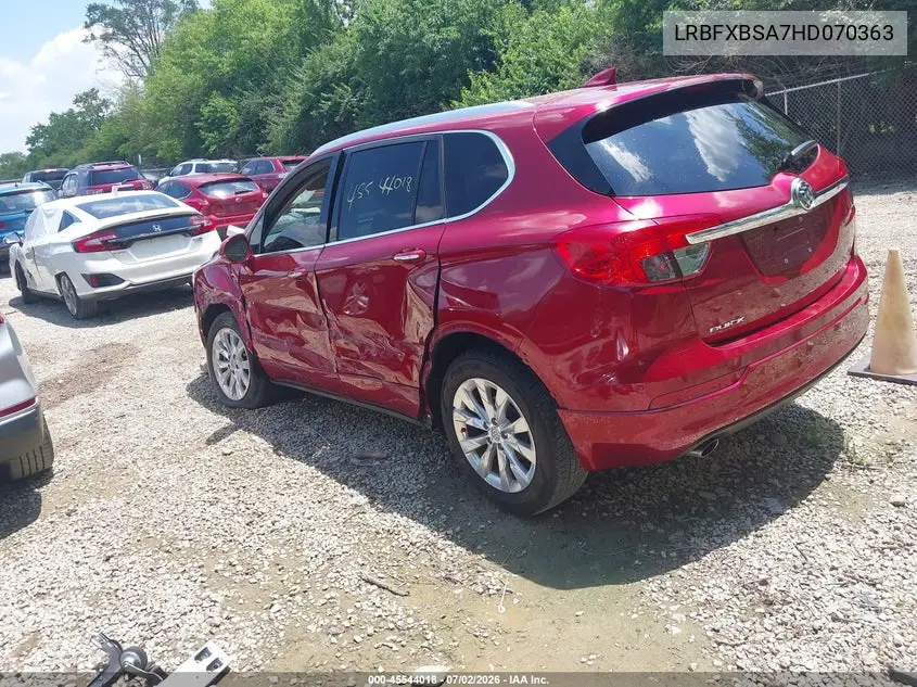 2017 Buick Envision Essence VIN: LRBFXBSA7HD070363 Lot: 45544018