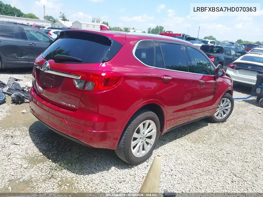 2017 Buick Envision Essence VIN: LRBFXBSA7HD070363 Lot: 45544018