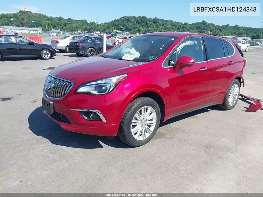 2017 Buick Envision Preferred VIN: LRBFXCSA1HD124343 Lot: 45549145