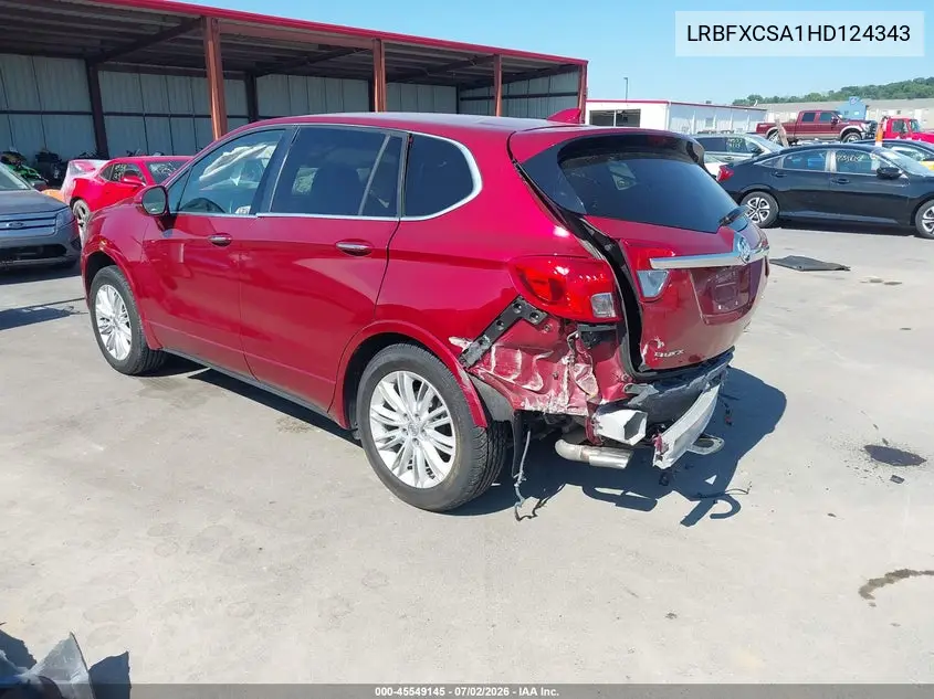 2017 Buick Envision Preferred VIN: LRBFXCSA1HD124343 Lot: 45549145