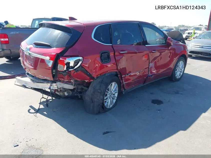 2017 Buick Envision Preferred VIN: LRBFXCSA1HD124343 Lot: 45549145