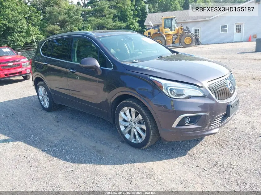 2017 Buick Envision Premium I VIN: LRBFXESX3HD155187 Lot: 45570819
