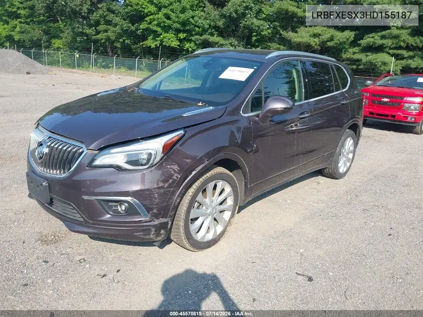 2017 Buick Envision Premium I VIN: LRBFXESX3HD155187 Lot: 45570819
