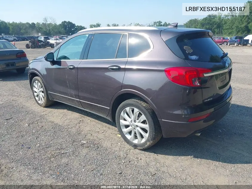 2017 Buick Envision Premium I VIN: LRBFXESX3HD155187 Lot: 45570819