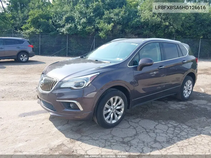 2017 Buick Envision Essence VIN: LRBFXBSA6HD126616 Lot: 45600309